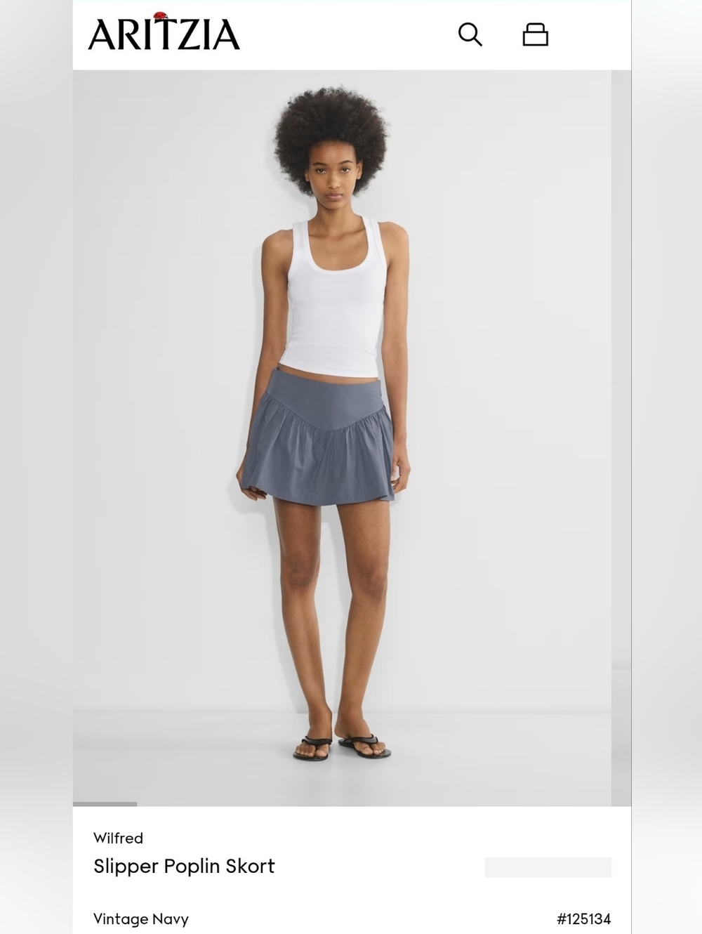 NWT Aritzia Slipper Poplin Skirt (Sold Out Online) [Size 8]